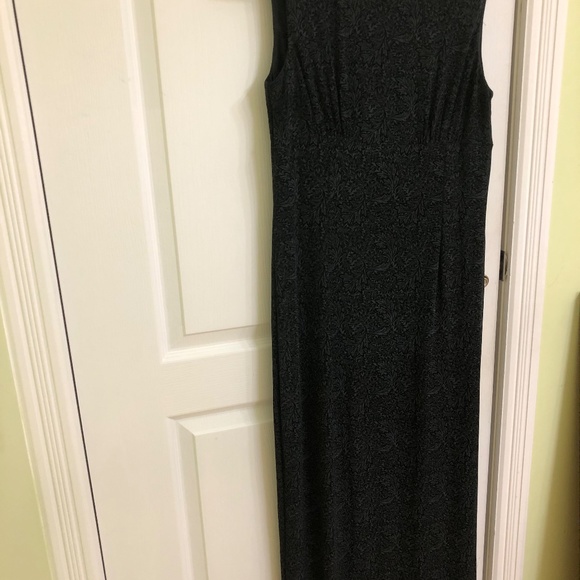 BRAEMAR Evening Grey and Black Gown Dress. - Picture 2 of 3